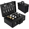 Professional Barber Supplies Case for Barber,Portable Barber Travel Carrying Case for Hair Stylist& Pet Groomer,Multi-Space Design, Sturdy, Large-Capacity Mobile Barber Stations-Black