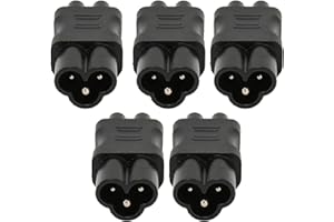 Power Extension Adapter, 5 Pcs IEC320 C6 to IEC320 C5 Power Adapter Computer Power Supply Cord Plug Connector Socket for PDU 