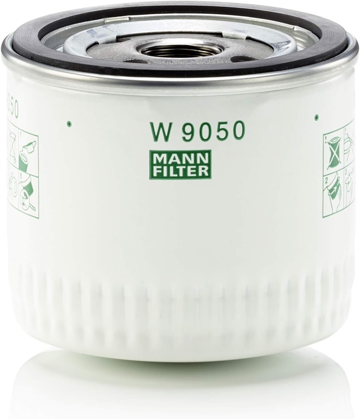 MANN-FILTER W 9050 Oil Filter - for Cars + Transporters, White, Single pack
