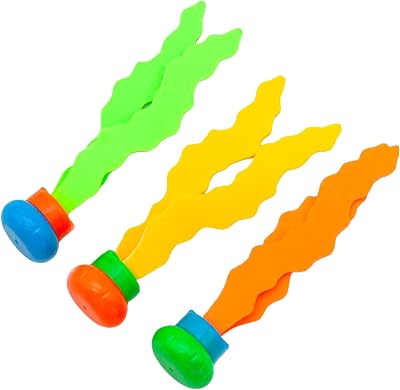 COSORO 3Pcs Diving Seagrass Toys Pool Sinking Toys for Kids 7-12