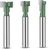 3Pcs Keyhole Router Bits Set 1/4 Inch Shank T Slotting Router Bits with 5/16 3/8 1/2 Inch Blade Diameter for Woodworking Home DIY Projects