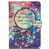 Nook HD+ 9-inch Tablet Case,Without Dreams We Have Nothing Style Universal Premium Flip Wallet PU Leather Stand Case Skin with Card Slots for Nook HD+ BNTV600-GRY 9-inch