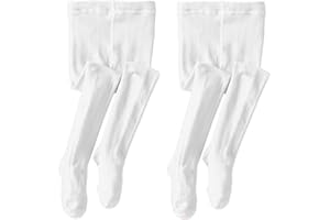 Jefferies Socks Girls Seamless Organic Cotton Dress Tights 2 Pack
