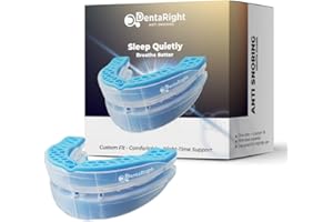 Adjustable Anti Snoring Mouthpiece – Includes Tongue Band for Maximum Airflow – Custom Moldable Mouth Guard for Sleep, Snorin