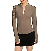 Hiverlay Women's Half-Zip Stand Collar Sweatshirt Thermal Fleece Pullover Track Athletic Tops with Pockets Thumb Holes