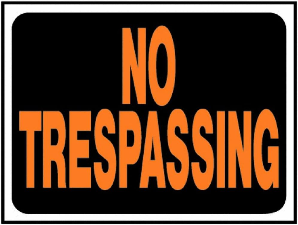 Yard Signs - Hy-Ko Products 3014 No Trespassing Plastic Sign 8.5