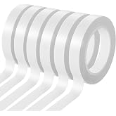 YLJOXR 6 Rolls Double Sided Tape for Crafts, Strong Double-Sided Tape, Artist Tape, Double-Sided Adhesive Tape for Arts, Card