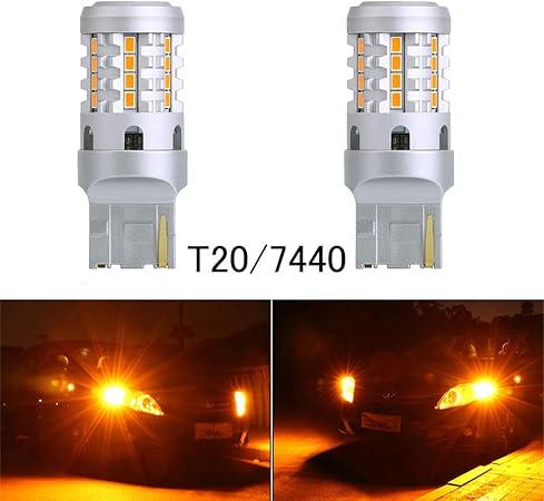 Amazon Led ウインカー T ピンチ部違い アンバー 抵抗内蔵t 7440 W21w Wy21w Ledバルブ ハイフラ防止 ウィンカー用バルブ オレンジ 明るい 30smd搭載 26連 無極性 Dc12v 24v 車用 ハイブリッド車 Ev車対応 ２個入り 汎用バルブ 車 バイク