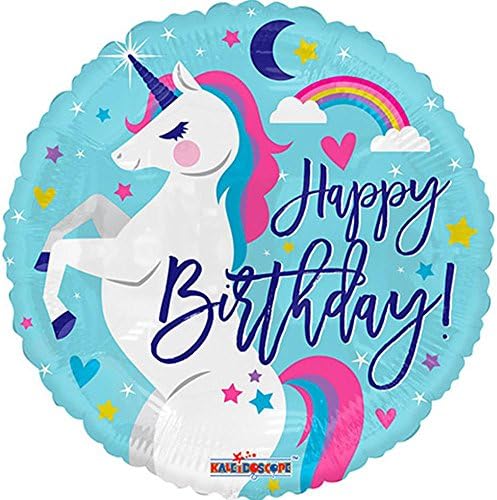 FOIL BALLOONS - 18 INCH UNICORN HAPPY BIRTHDAY BALLOON