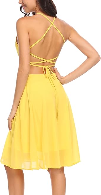 yellow chiffon dress