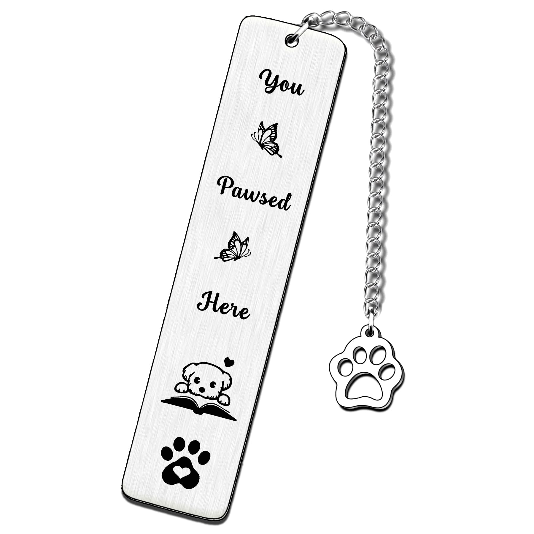 SDOFY Dog Bookmark Gifts Book Mark Stainless Steel Metal Bookmarks for Women Men Dog Lover Gifts Funny Cute Bookmarks for Readers Students Teachers Friends