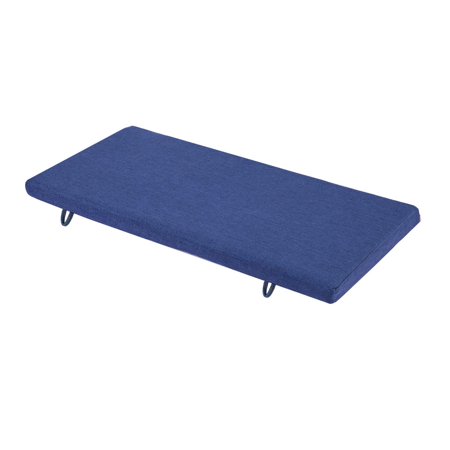 MICUSHION Piano Bench Cushion for Indoor Shoe Storage with Ties Non Slip Picnic Bench Pad for Kitchen Dining Table Seat 48 x14 inch, Blue Image