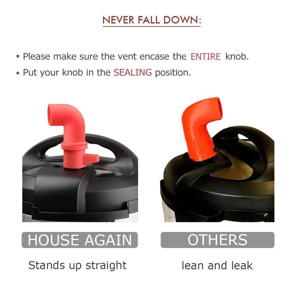 Cupboards/Cabinets Savior, Original Steam Release Accessory for Instant Pot or Pressure Cooker - 360° Rotating Design to Adjust Direction Freely, Red