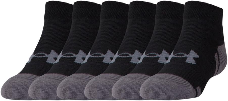 Under Armour UA Resistor III Lo Cut - 6-Pack YLG Black: Clothing