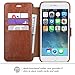 TANNC iPhone 8 Plus Wallet Case, iPhone 7 Plus Case, Flip Leather Phone Case [Screen Protector Included] [Layered Dandy] [Card Slot] [Kickstand] - for iPhone 8 Plus and iPhone 7 Plus - Brown