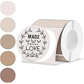 Ctosree 5 Colors Circle Thermal Sticker Labels Self Adhesive Round Direct Thermal Labels Multipurpose Printer Stickers for DIY, Name Tag 250 Pcs/1 Roll(Morandi Autumn,2 Inch)