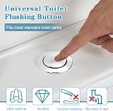 ADERTOS 2 Pack 38mm Toilet Flush Button Chrome Silver 1 Press Replacement view 3