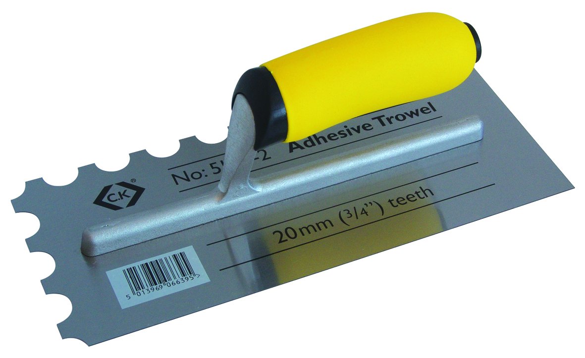 C.K T5170 1 Adhesive Trowel, Silver/Yellow, 280 x 115 x 20 mm