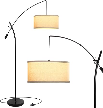 Brightech Grayson Modern Arc Floor Lamp For Living Room