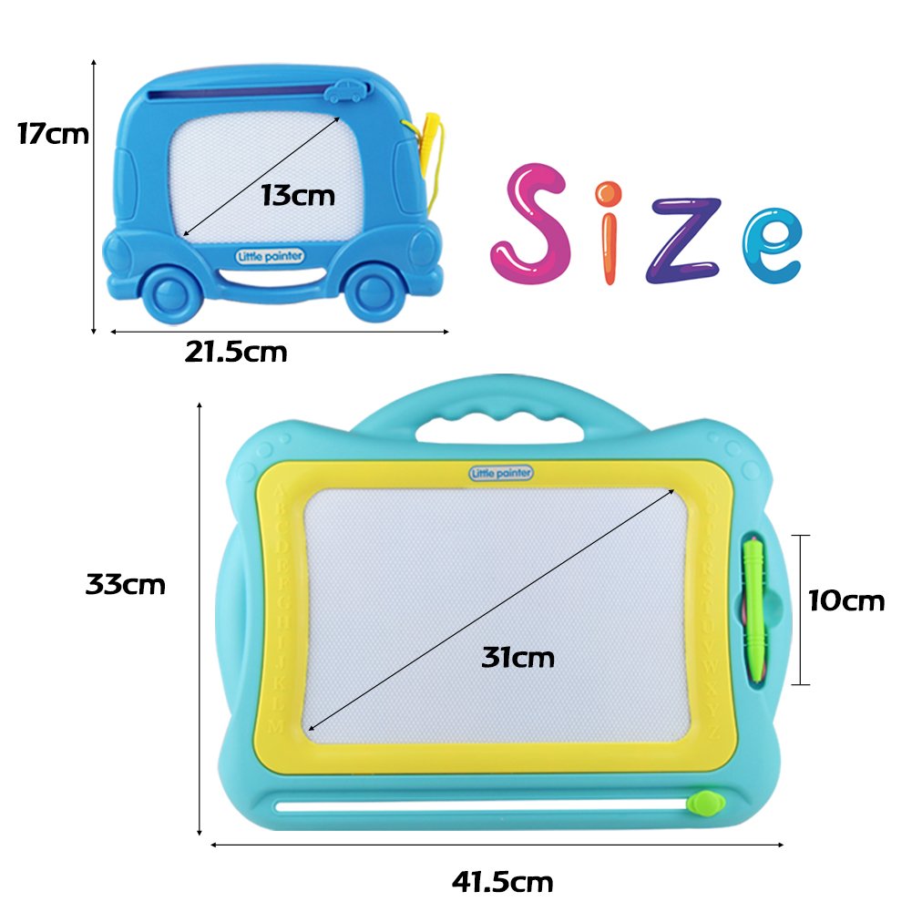 Magna Doodle-Erasable Magnetic Sketch Pad Letters and Numbers Educational Toys-2 in 1 Portable Colorful Scribble Board Game for Kids