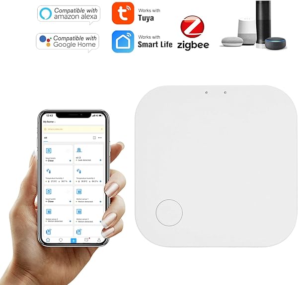 Festnight Tuya ZigBee WiFi Smart Gateway Hub Smart Home Bridge TuyaSmart Life App Controlador Remoto inalmbrico a travs de Alexa Google Home App Control