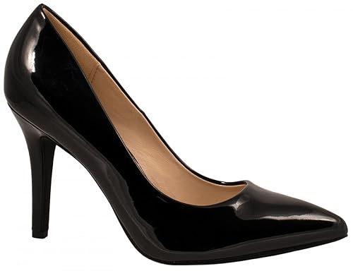 Elara Spitze Damen Pumps | Bequeme Lack Stilettos | Elegante High Heels