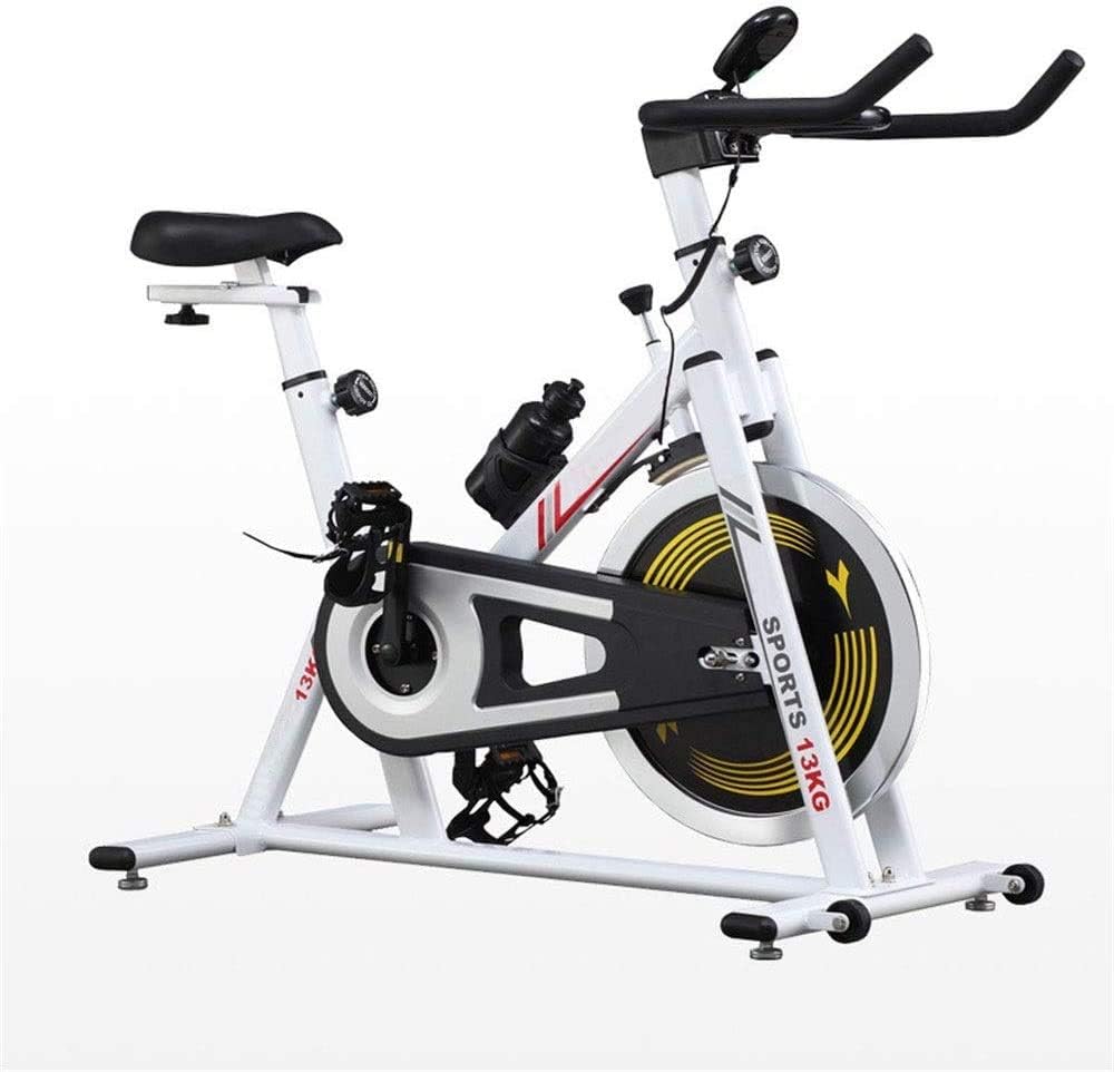Indoor Exercise Indoor Aerobic Exercise Bike/Cycle Fitness Cardio Workout Machin 126x55x122cm Trainer Exercise Bicycle (Color : White, Size : 126x55x122cm)