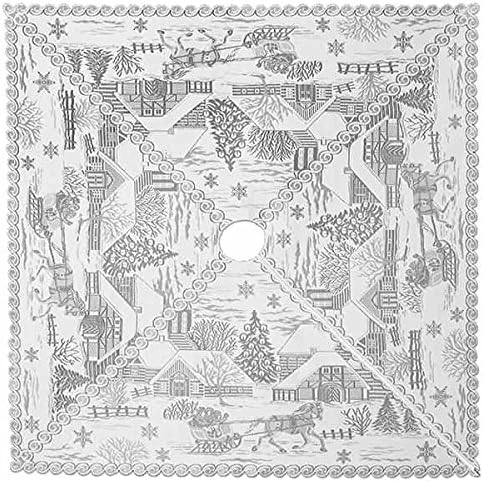 Sleigh Ride 42x42 Tree Skirt, White