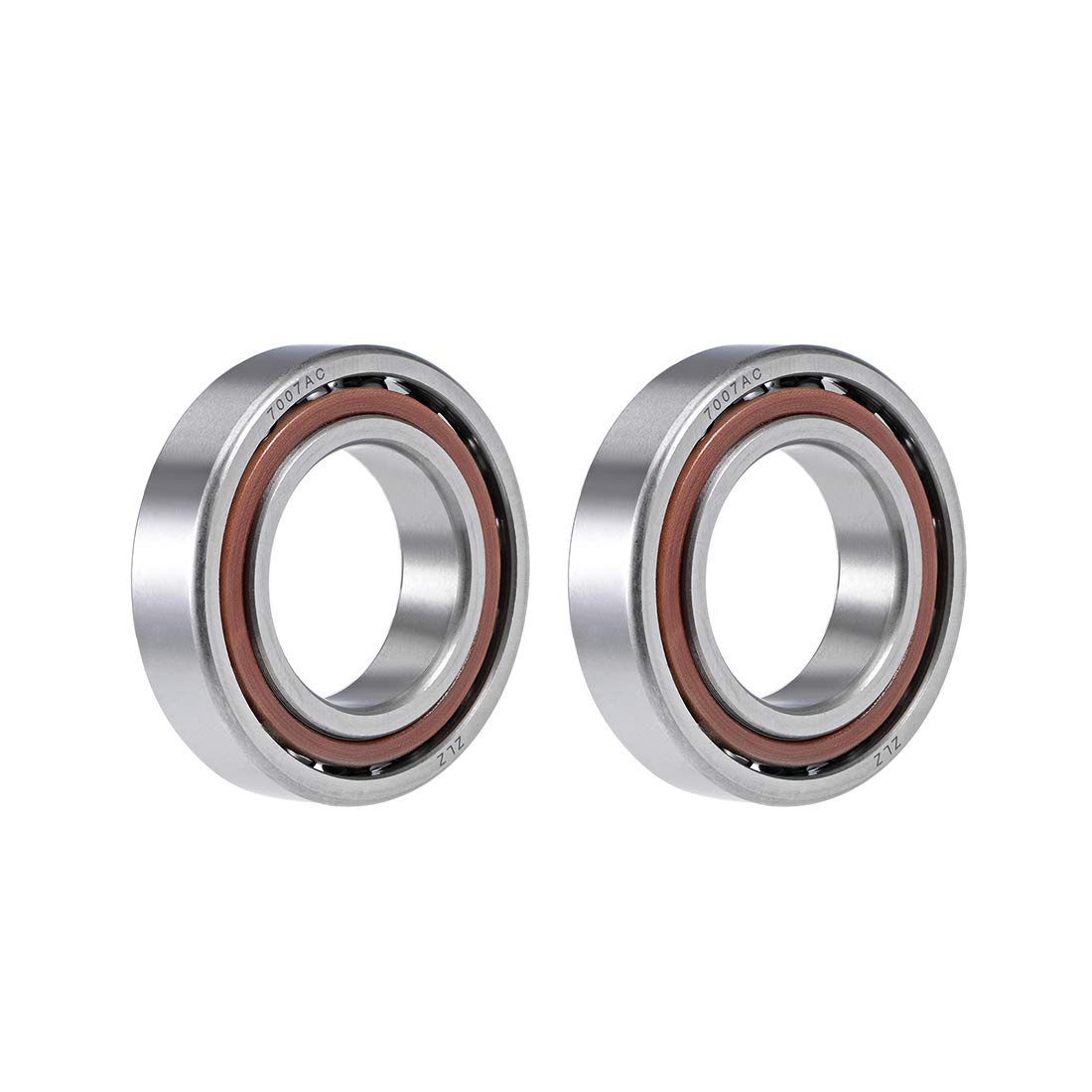 uxcell 7007AC Angular Contact Ball Bearing 35x62x14mm, Single Row, Open, 25° Contact Angle 2pcs