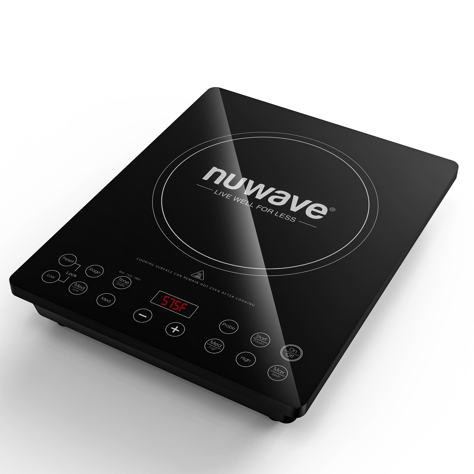 Photo 1 of Nuwave Pro Chef Induction Cooktop, Portable, Large 8” Heating Coil, Temp Settings from 100°F - 575°F, Perfect for Commercial & Professional Settings, NSF-Certified, Shatter-Proof Ceramic Glass Surface