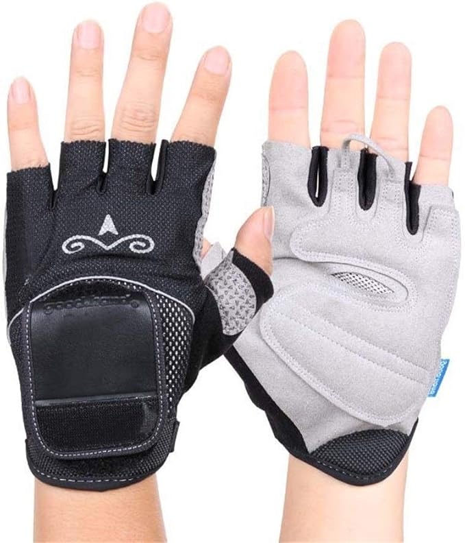 Cwenjing Mirror bicycle gloves half finger outdoor sports slip
