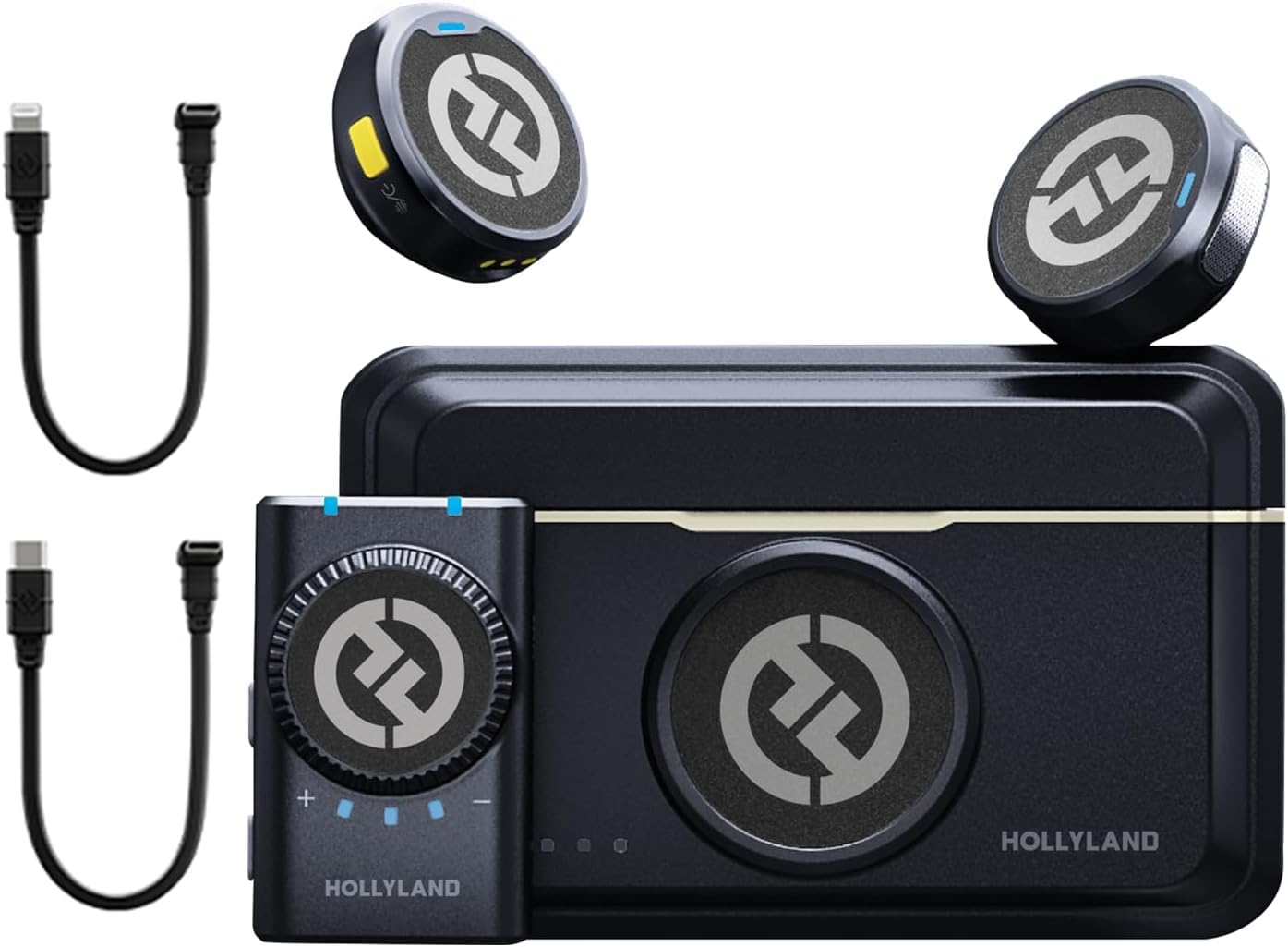 Photo 1 of Hollyland Lark M2 Wireless Lavalier Microphone for Camera PC Laptop Phones, Mini Lapel Microphone Wireless, 48KHz 24Bit, 1000ft Range, Noise Cancellation, 30H Battery for Video Recording, Streaming
