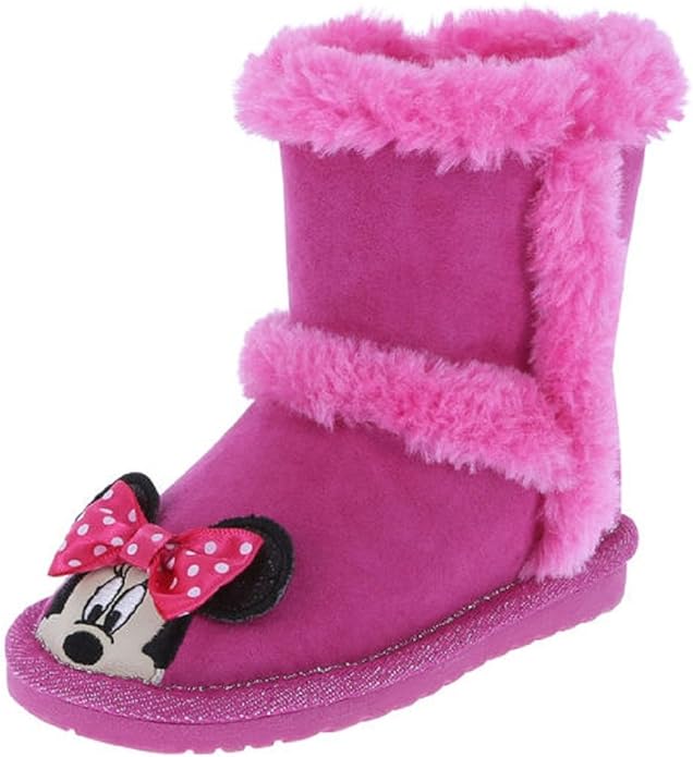 Disney Girl's Minnie Mouse Cozy Boots (3 M US Infant, Pink