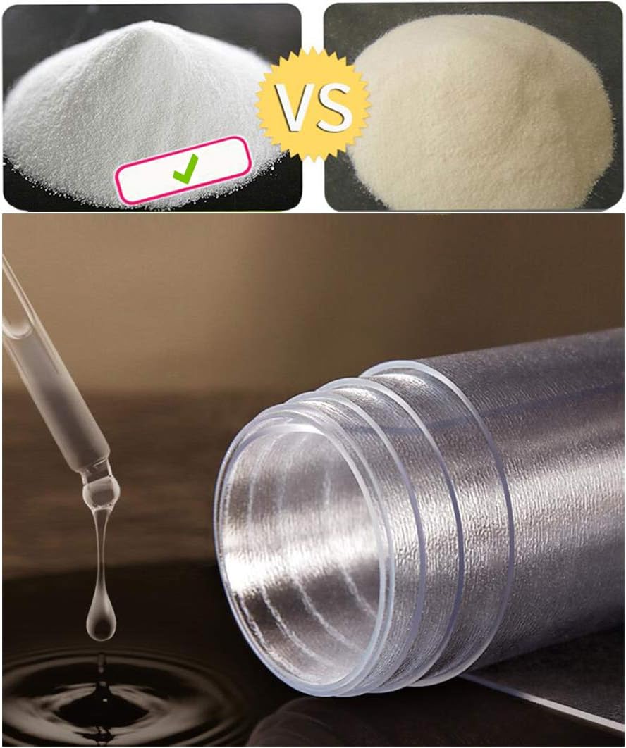 VITA FELICE PVC Table Protector Clear Plastic Waterproof Table Cover for Dining Table Heavy Duty Wipe Clean Transparent Mat,Tablecloth for Worktop Kitchen Restaurant Party Events (70x140cm) - Image 3