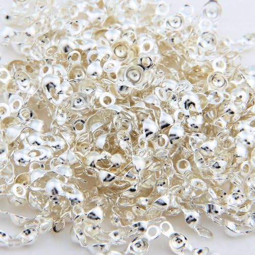 Ecloud ShopUS 200 Silver Plated Charlotte Necklace Crimp Bead Tip 4mm FASHION
