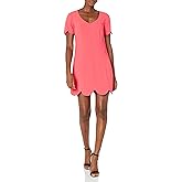 Trina Turk Womens Scalloped Shift Dress