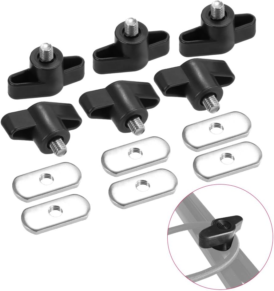 Honeytecs 6 Sets Kayak Screws Nuts Hardware for Rail Canoe Kayak Track
