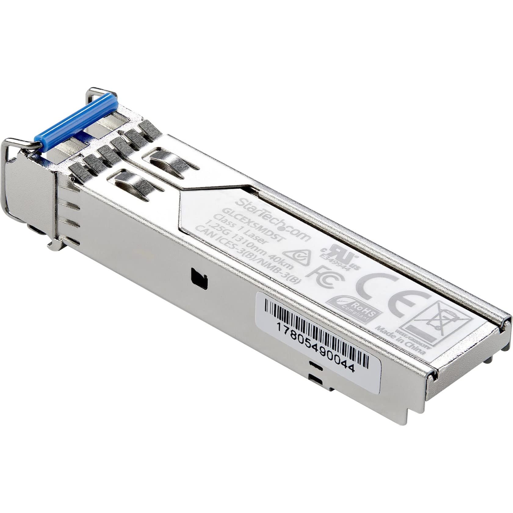 StarTech.com Cisco GLC-EX-SMD Compatible SFP Module - 1000BASE-EX - 1GbE Single Mode Fiber SMF Optic Transceiver - 1GE Gigabit Ethernet SFP - LC 40km - 1310nm - DDM Cisco Firepower (GLCEXSMDST)