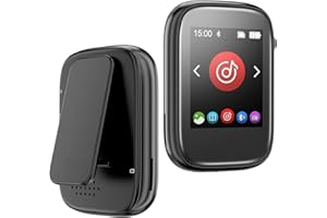 COLORCOOL Portable Kids Mp3 Player with Clip on Back,Small Music Player with Bluetooth 5.3,Touch Screen,Biult-in Voice Record FM Radio,Micro SD Card Slot and Speaker for Outdoors Sports,Max 512GB Expand