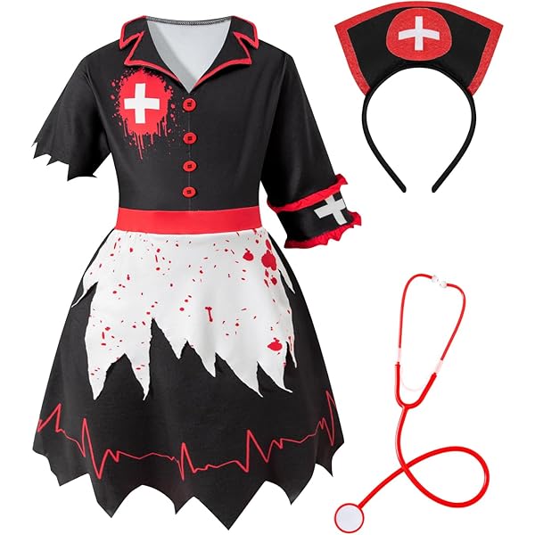 Nurse Hat A&E Doctors & Nurses Fancy Dress Costume Accessory Halloween - Foto 6