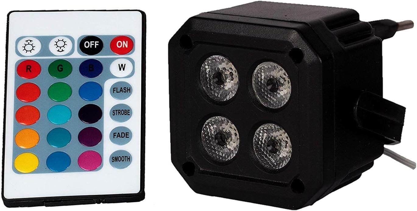 Lance Retail 4 LED Par Flood Lights with Remote Control for Stage Lighting Multi Color Stage lamp for DJ Club Diwali Festivals Wedding Family Party Disco Birthday Christmas