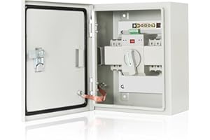 PHABCF Automatic Transfer Switch for Generator, 125-Amp Dual Power Transfer Panel, 3P 120/240V with Manual & Automatic Modes - Seamless Power Switching Solution