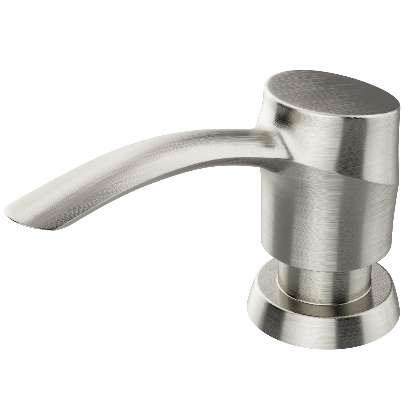 Photo 1 of SAMODRA Kitchen Sink Soap Dispenser, Brushed Nickel Soap Dispenser,ABS Dispenser Built-in Pump Head with 11 oz PET Bottle, Refill from Top