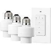 DEWENWILS Remote Control Light Socket, Wireless Light Switch for Pull Chain Light Lamp Fixtures, 100FT Range, No Wiring Neede