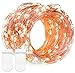 60 LED String Lights, DecorNova Super Bright Color Wire Rope Lights Battery Operated on Long Copper Color Ultra-Thin String Copper Wire for Home Party , 9.8 feet, Cool White ,2 Set