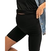 HATCH The Bodyflex Bike Short, Supportive & Sculpting, Under Over Belly Design for Pregnancy & Beyond, Black