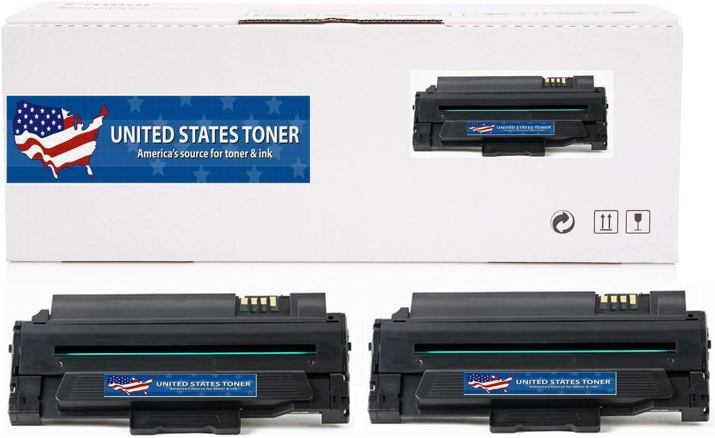 2-Pack of United States Toner Brand STMC Certified Dell 1130, 2500 Page Black Toner Cartridges for use in Dell 1130, 1130n, 1133 and 1135n Laser Printers, Manufacturer Direc