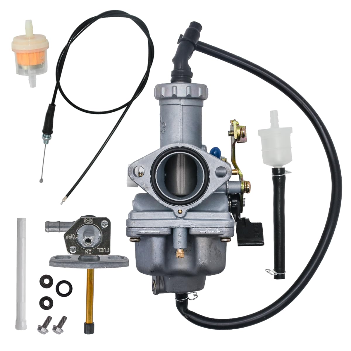 Photo 1 of Cylinman Carburetor Fit for Honda TRX250EX TRX 250Ex Sportrax 250 2001-2008 16100-HN6-003 With Throttle Cable Fuel Tank Petcock Valve