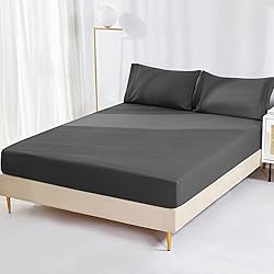 YIYEA Fitted Sheet with Pillowcases, Premium Double