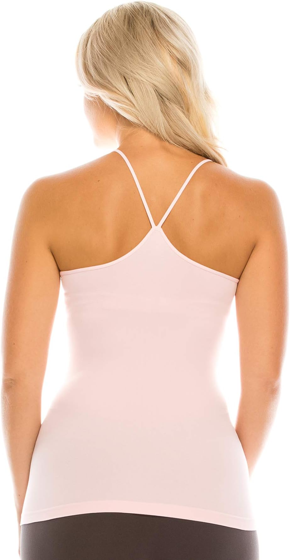 Kurve Women's Camisole Tank Top - Basic Stretch Y-Back Spaghetti Strap Cami UV Protective Fabric UPF 50+ (Made in USA)